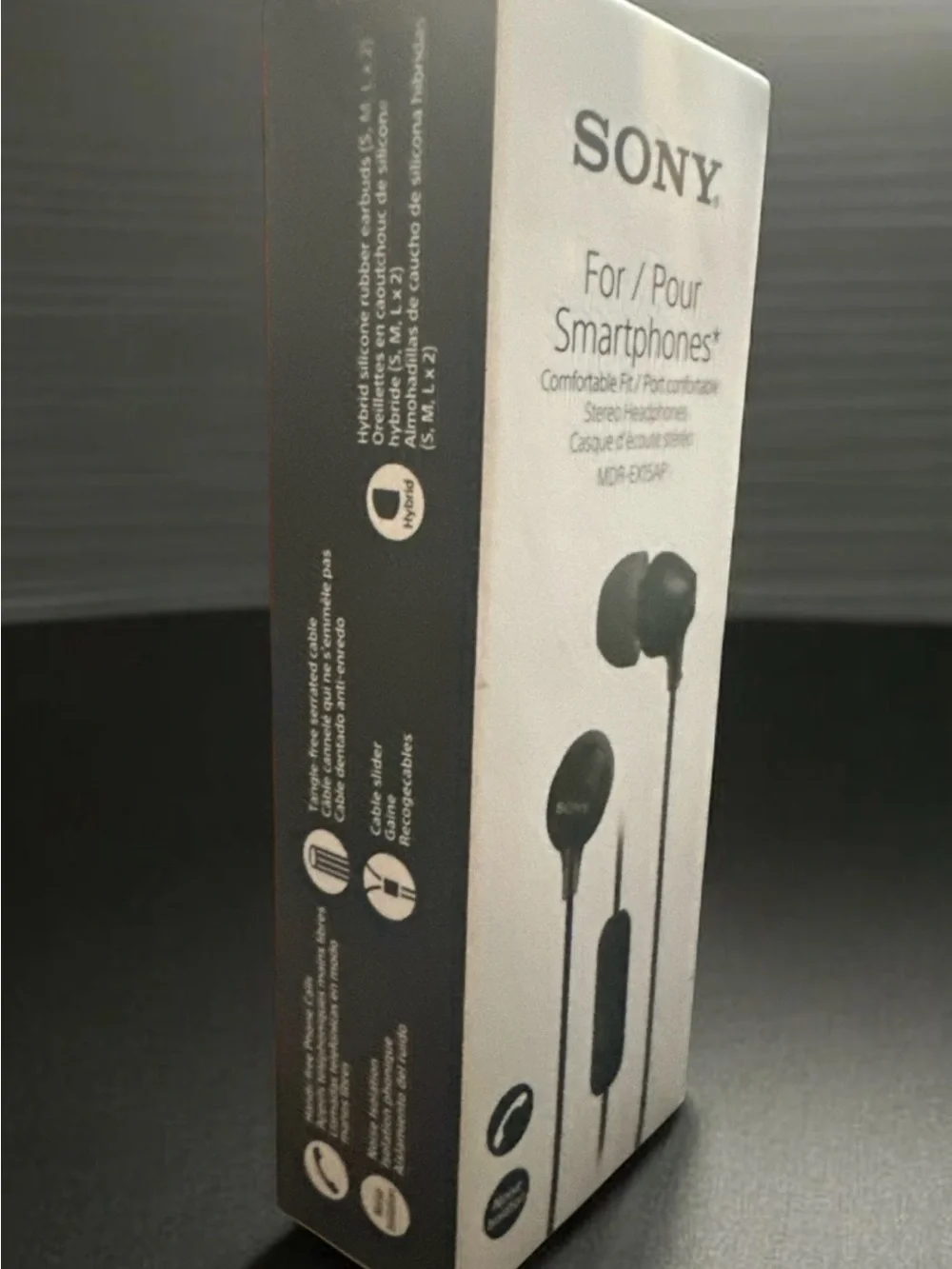 Sony Black In-Ear Headphones for Smartphones - Comfortable Fit E101